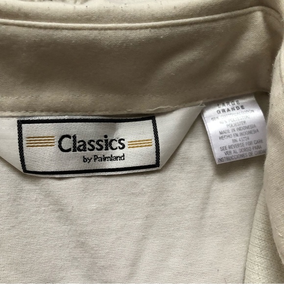 Vintage cream button up polo shirt - Picture 4 of 4